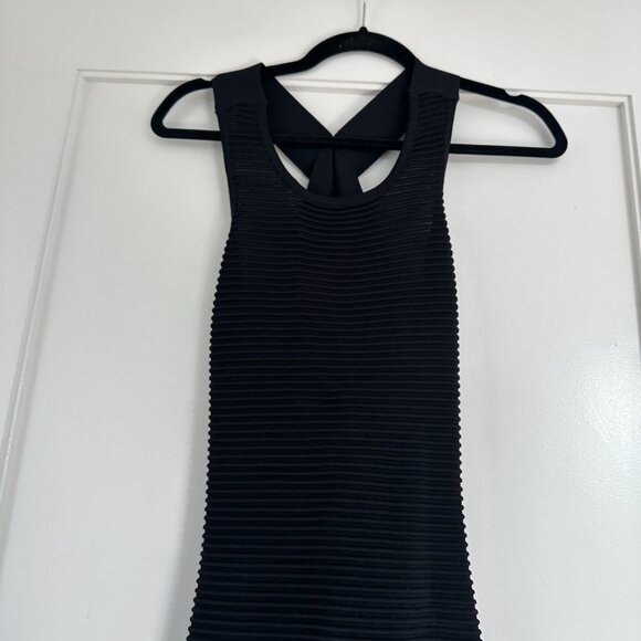 Jonathan Simkhai Ribbed Bodycon Midi Dress Criss-cross Open Back Sz Small Black - Picture 7 of 11